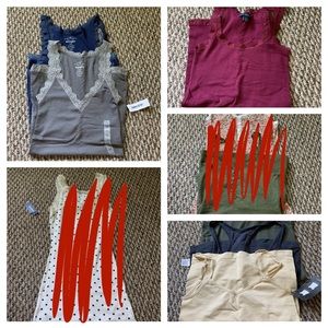 Bundle 5 layering camisoles lace tank tops XS
